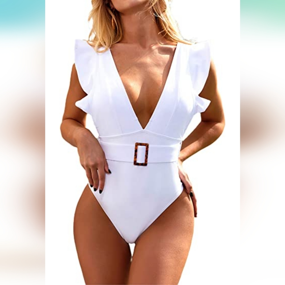 New one piece swimwear with belt